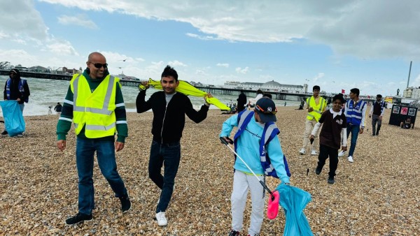 Brighton Beach Cleanup Campaign at Brighton UK