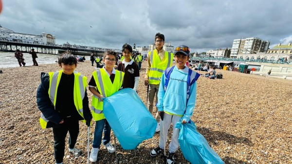 Brighton Beach Cleanup Campaign at Brighton UK