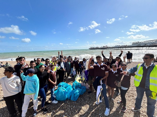 Brighton Beach Cleanup Campaign at Brighton UK