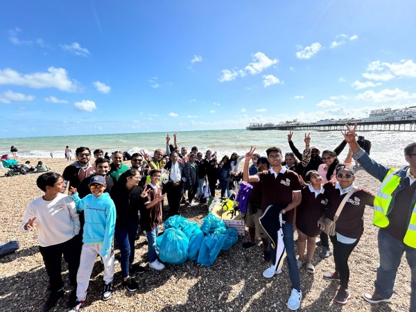 Brighton Beach Cleanup Campaign at Brighton UK