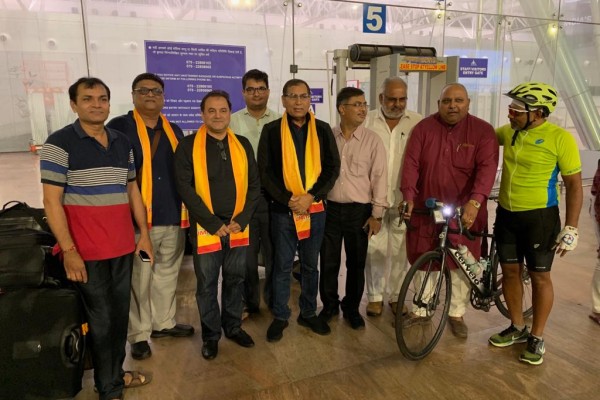 Welcome of team VUF at Ahmedabad Airport