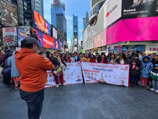 Presentation at Times Square New York USA